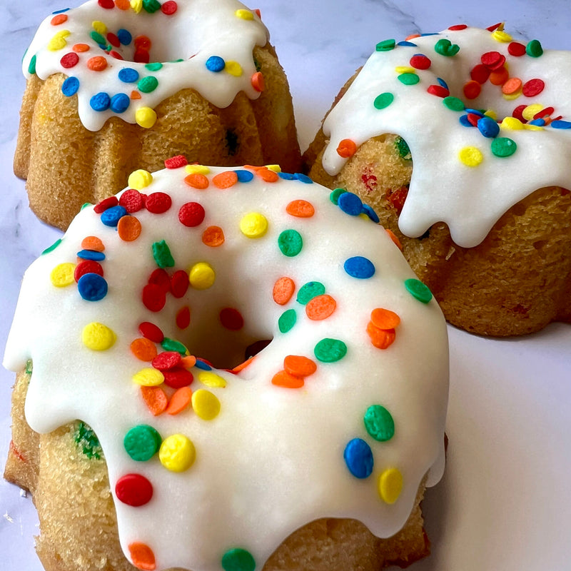 Funfetti Baby Bundt Cakes