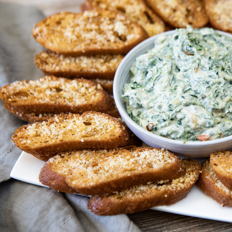 Roxy's Spinach Dip with Crostini