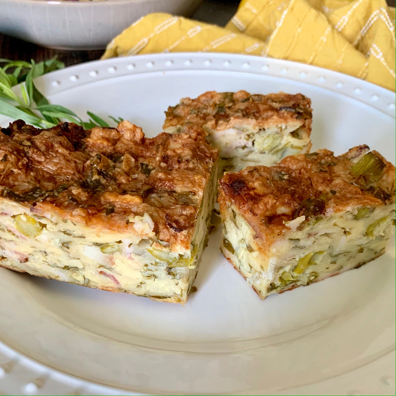 Asparagus & Arugula Frittata with Applewood Bacon