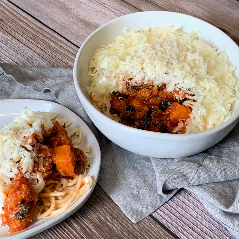 Spaghetti Pie Vegetarian Style