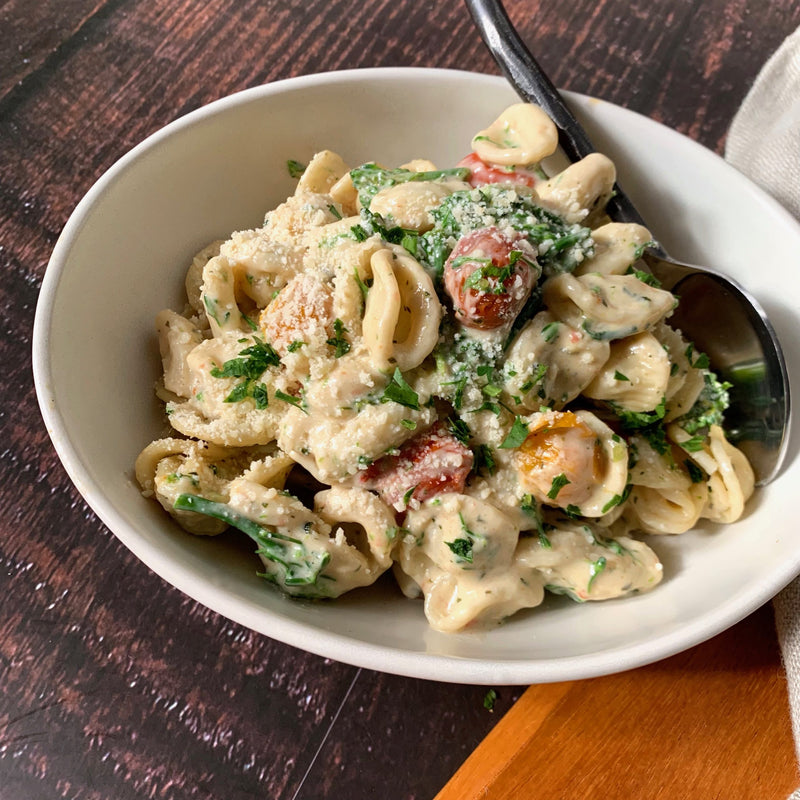 Orecchiette Pasta Zucchini Broccolini Bake
