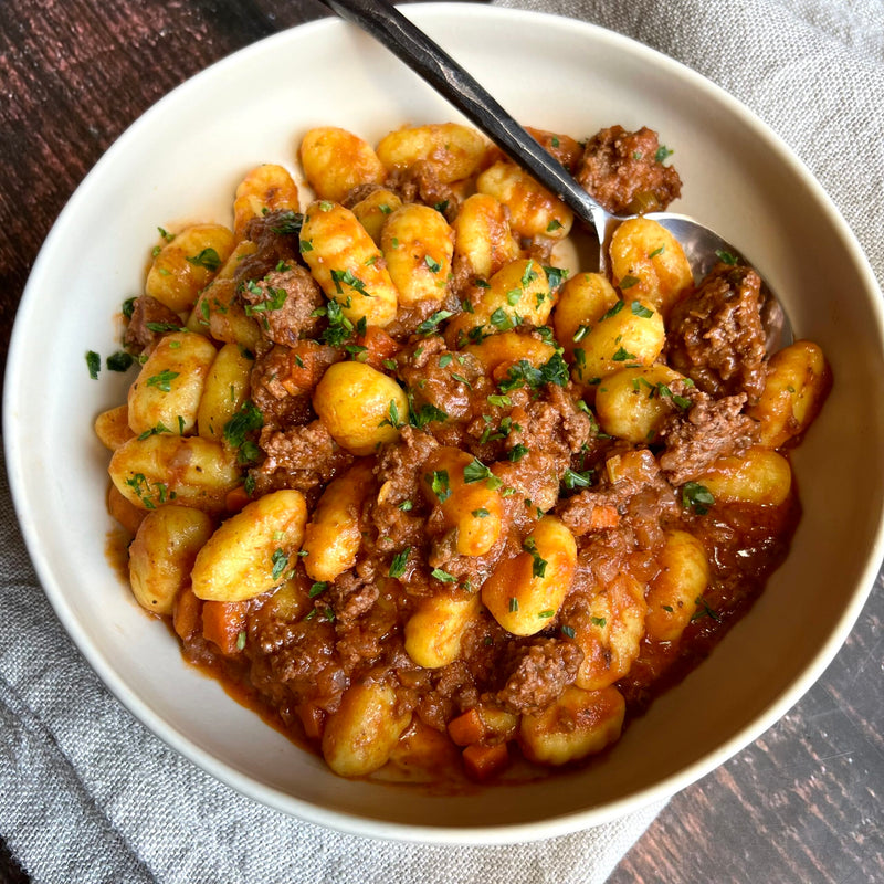 Duck Bolognese with Gnocchi