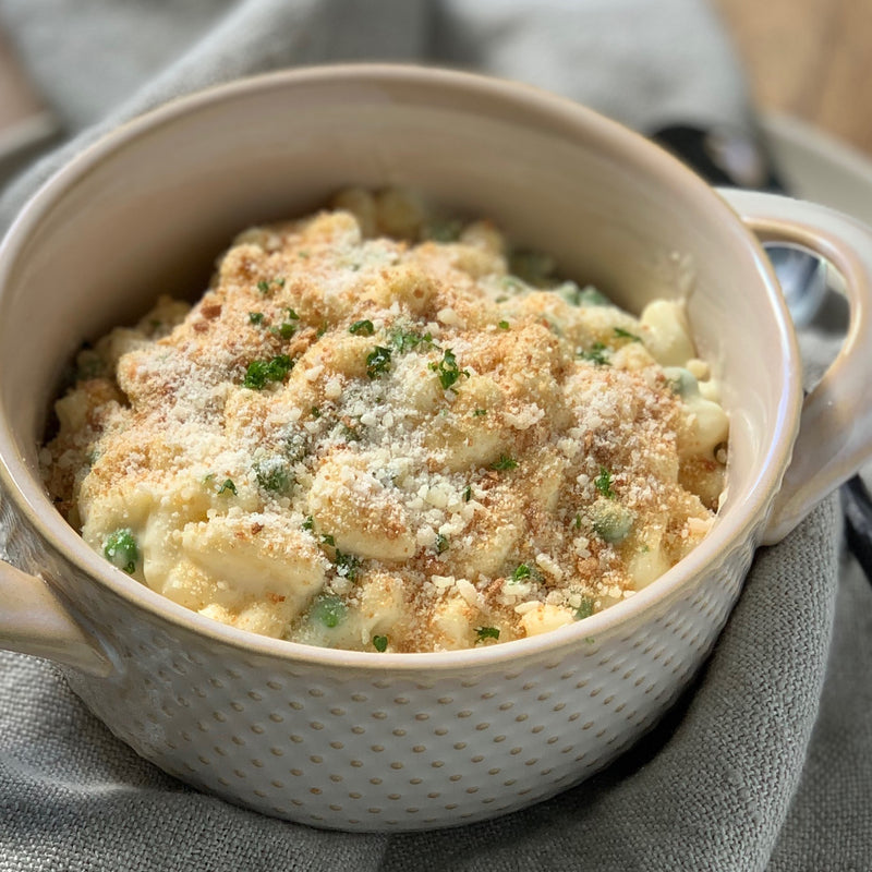 Macaroni and Cheese with Fresh Peas