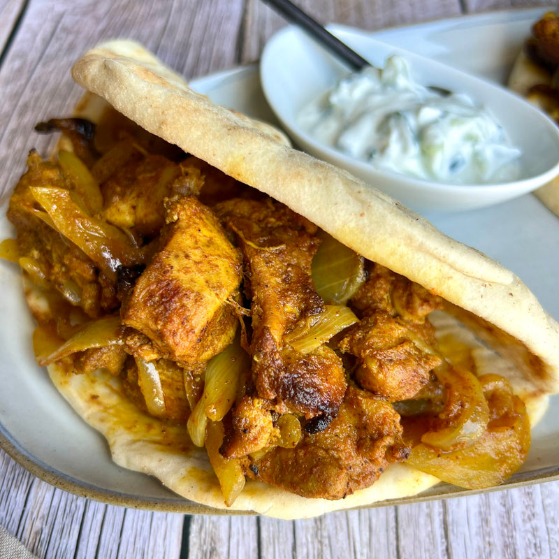 Chicken Shawarma with Pita & Tzatziki