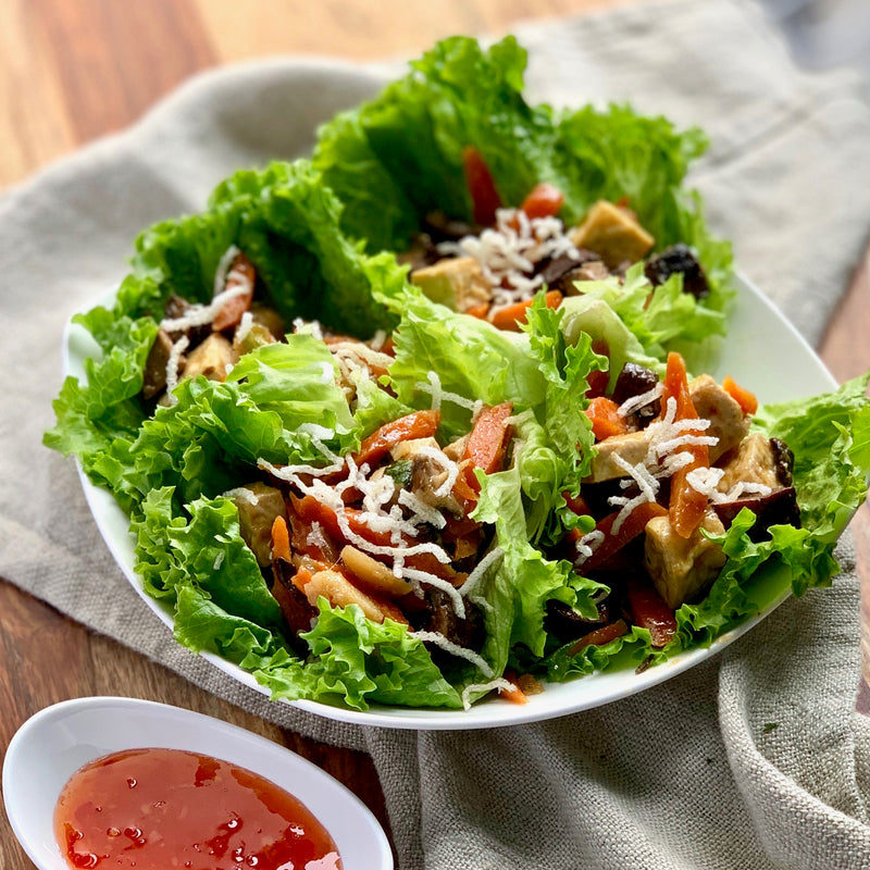 Asian Tofu and Portobello Lettuce Cups