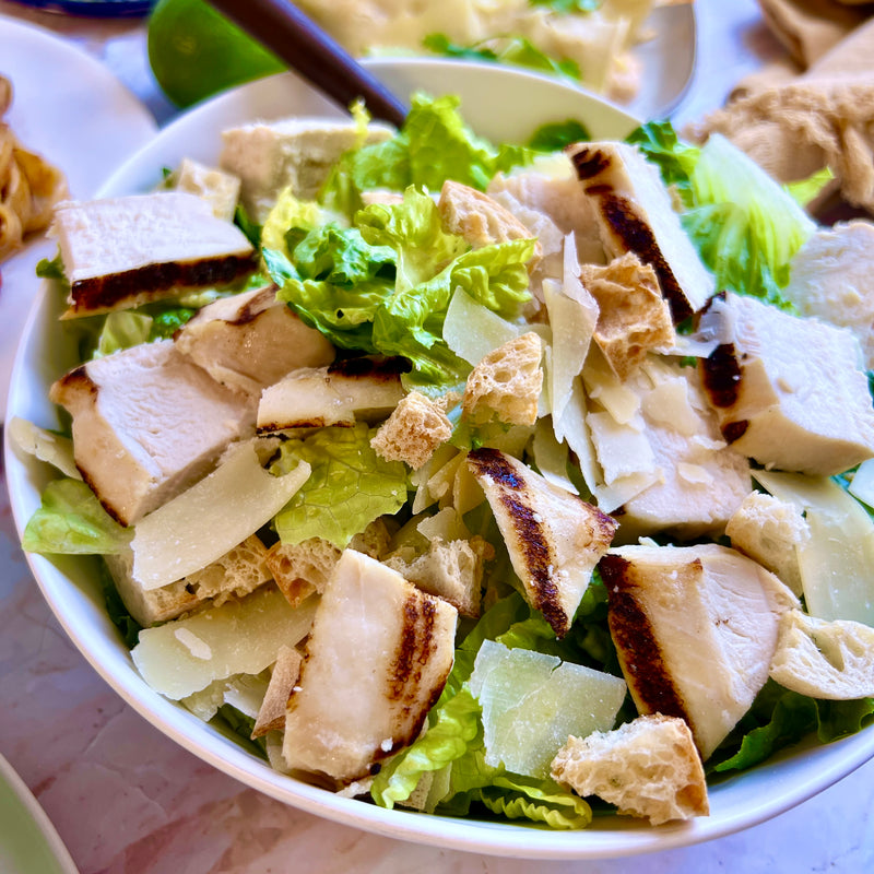 Caesar Salad with Grilled Herb Chicken