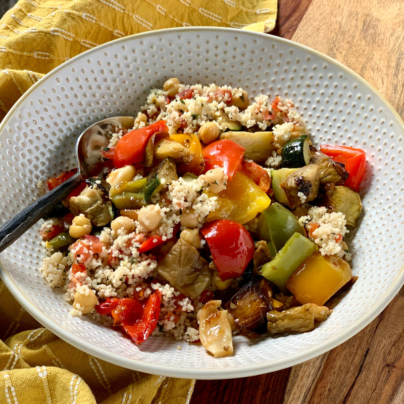 Saffron Vegetable & Chickpea Couscous