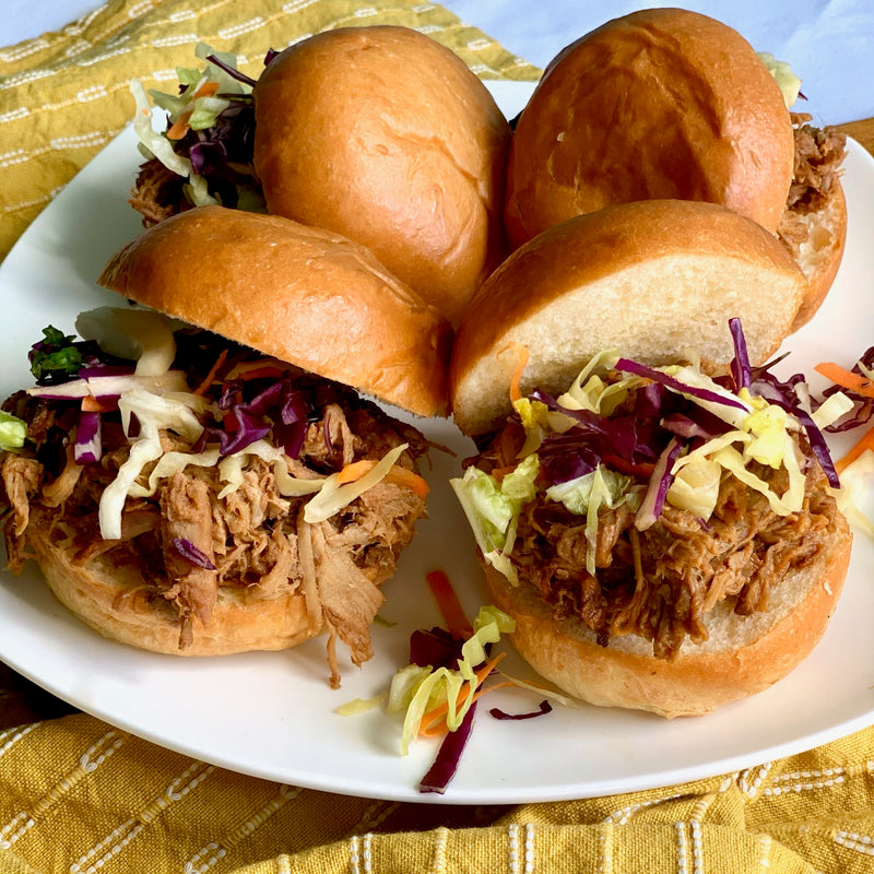 Pulled Pork Sliders with Slaw and Mini Brioche Buns