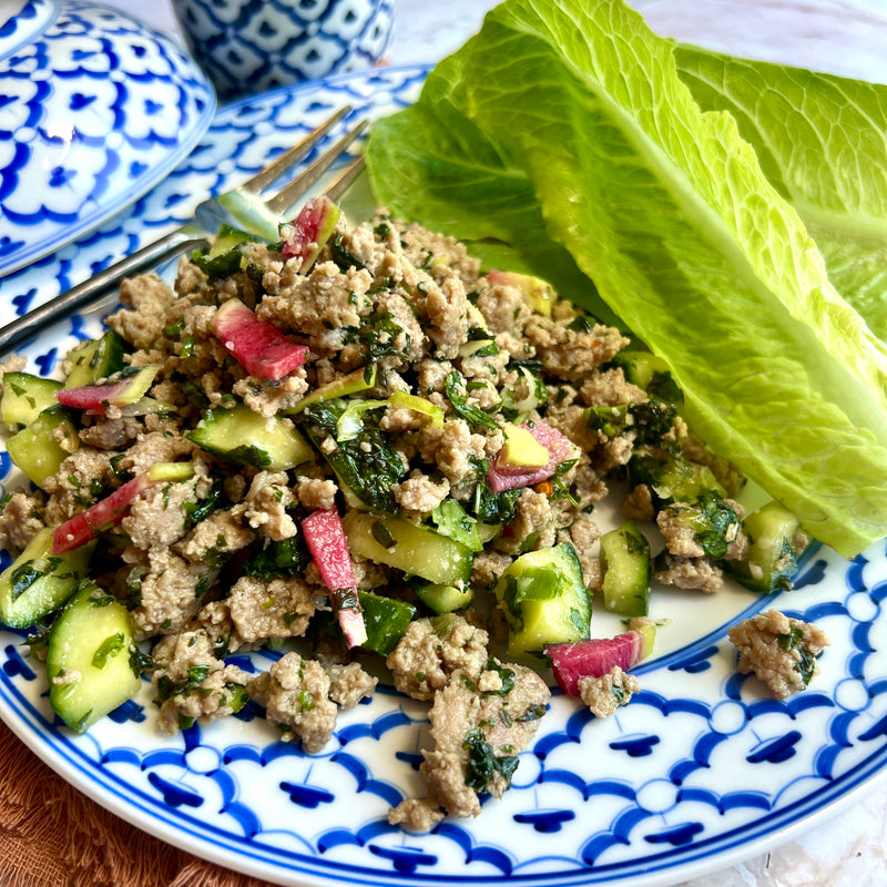 Thai Turkey Larb Lettuce Boats