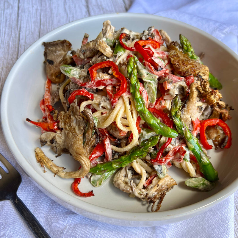 Fettuccine Alfredo with Vegetables