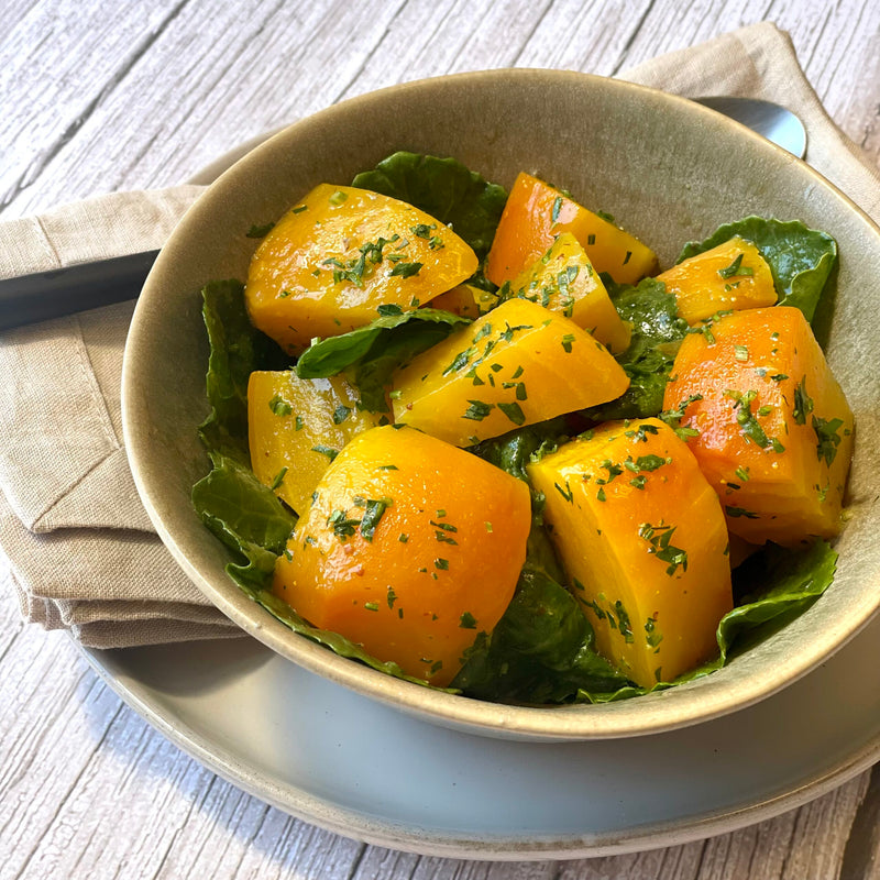 Golden Beet Salad with Baby Kale