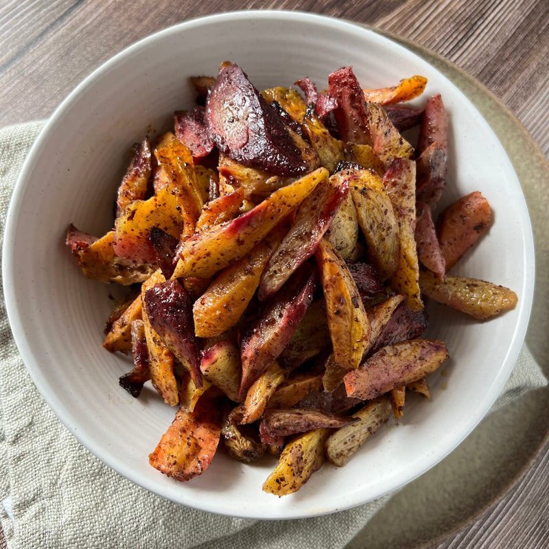 Sumac Roasted Rainbow Carrots