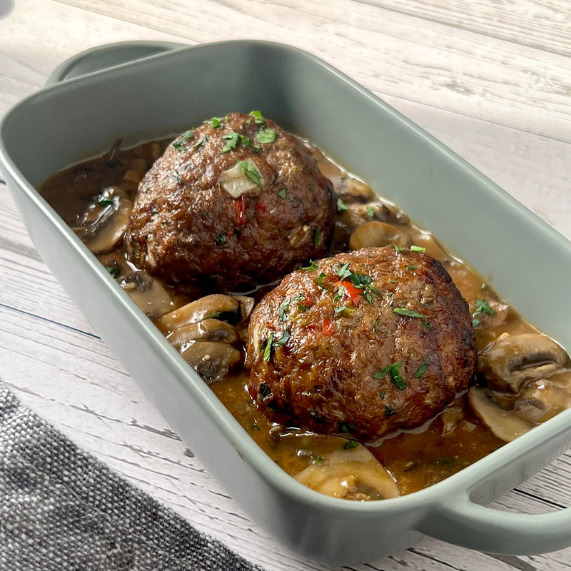 Beef Meatballs with Mushroom Gravy