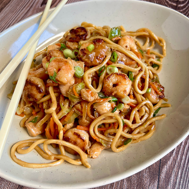 Chicken and Shrimp Chow Mein