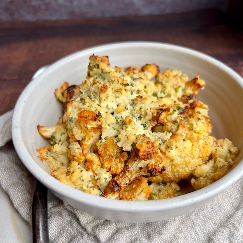 Garlic Parmesan Roasted Cauliflower