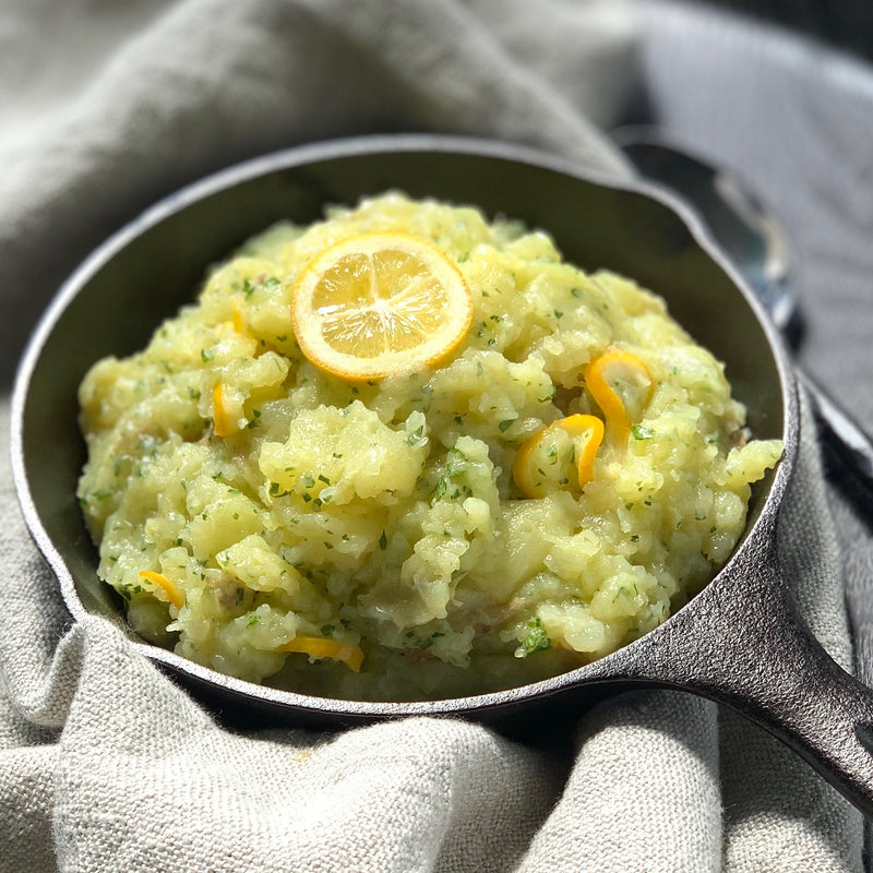 Smashed Meyer Lemon Potatoes