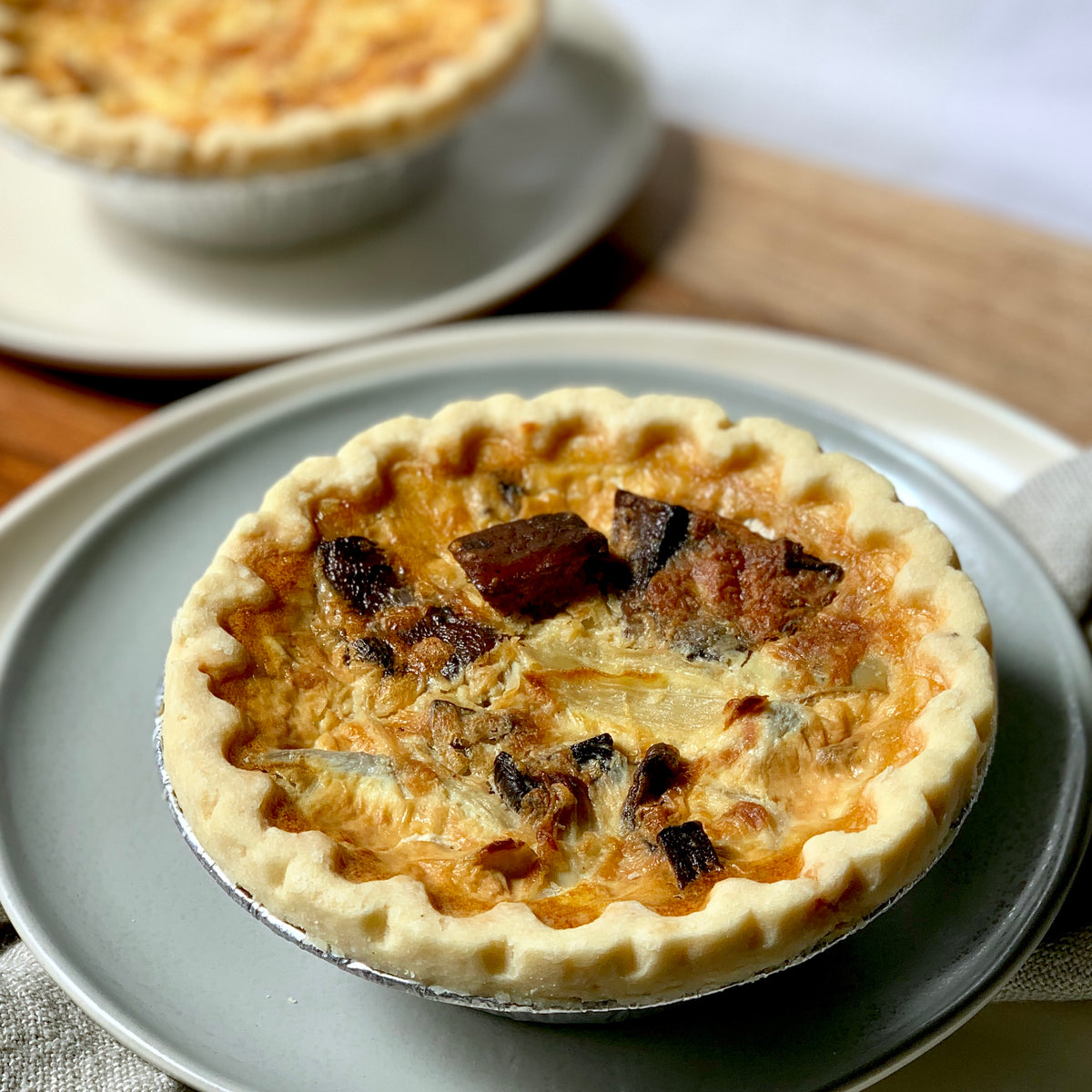 Portobello Mushroom and Artichoke Quiche
