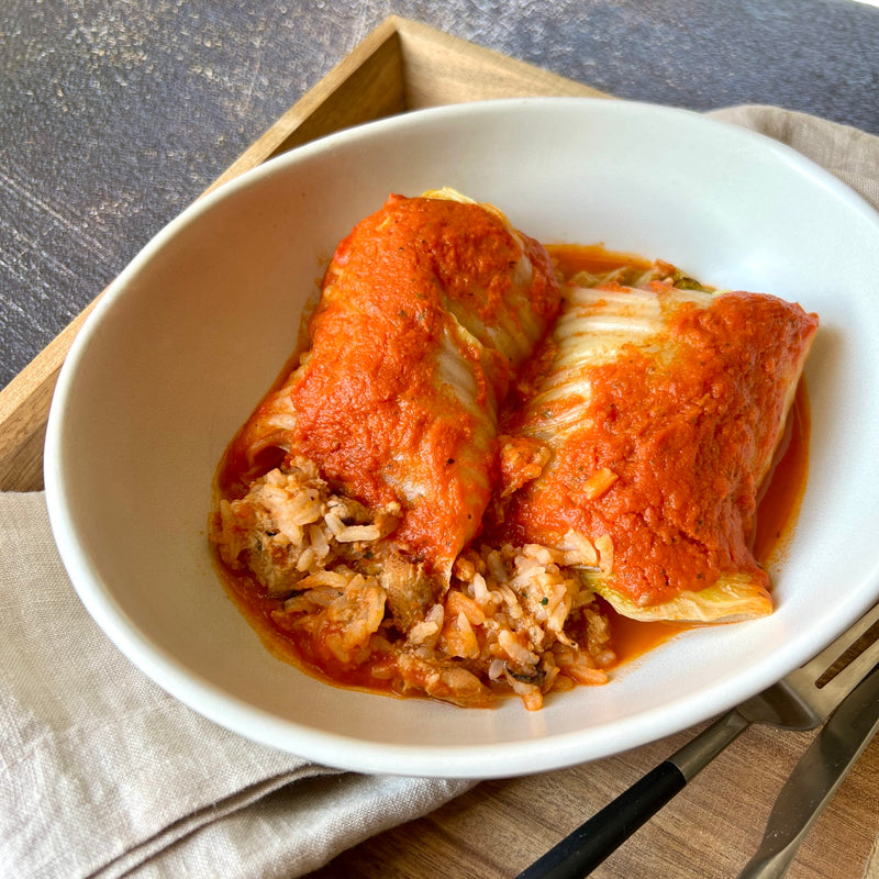 Stuffed Cabbage with Lentils