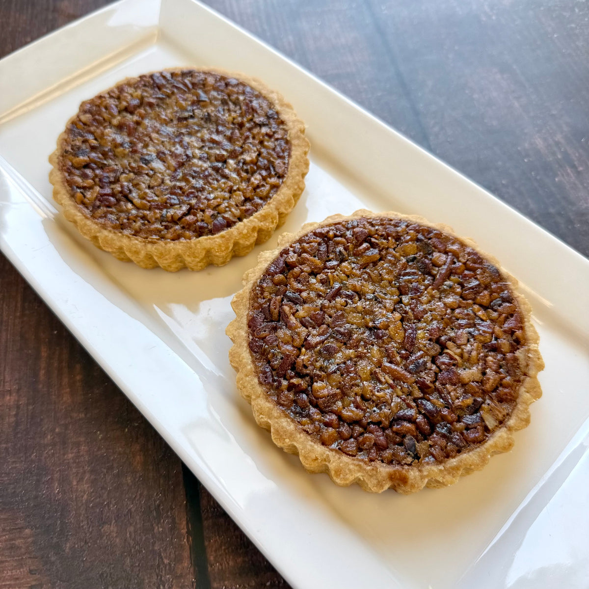Trio of Pecan Tarts with Shortbread Crust
