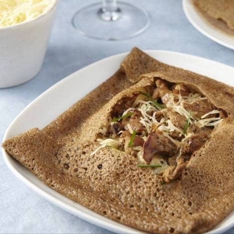 Gruyere & Mushroom Crepes - Brittany Style