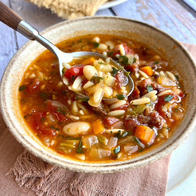 Hearty Minestrone Soup with Pancetta
