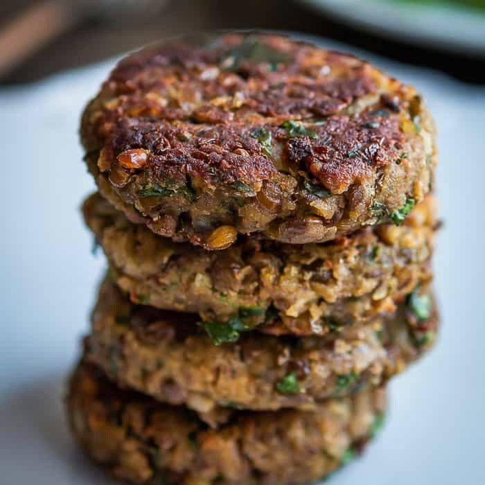 Risotto Lentil Cakes with Lemon Aioli