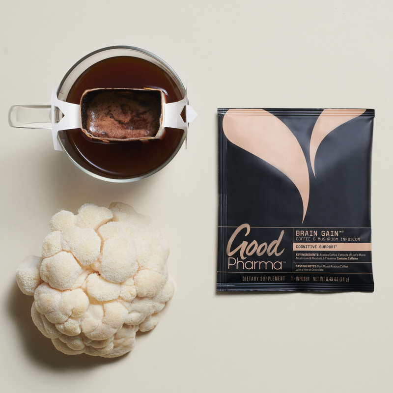 Good Pharma • Brain Gain • Coffee & Lion's Mane Mushroom for Cognitive Support