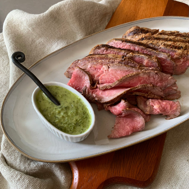 Grilled Tri-Tip with Fresh Herb Salsa Verde