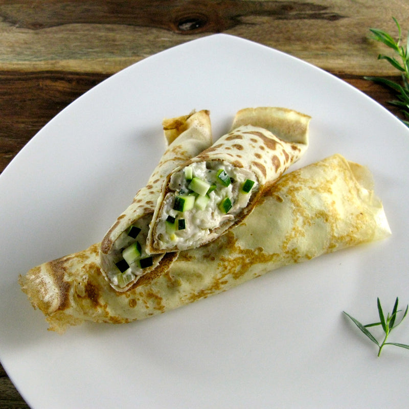 Zucchini Corn & Tarragon Crepes