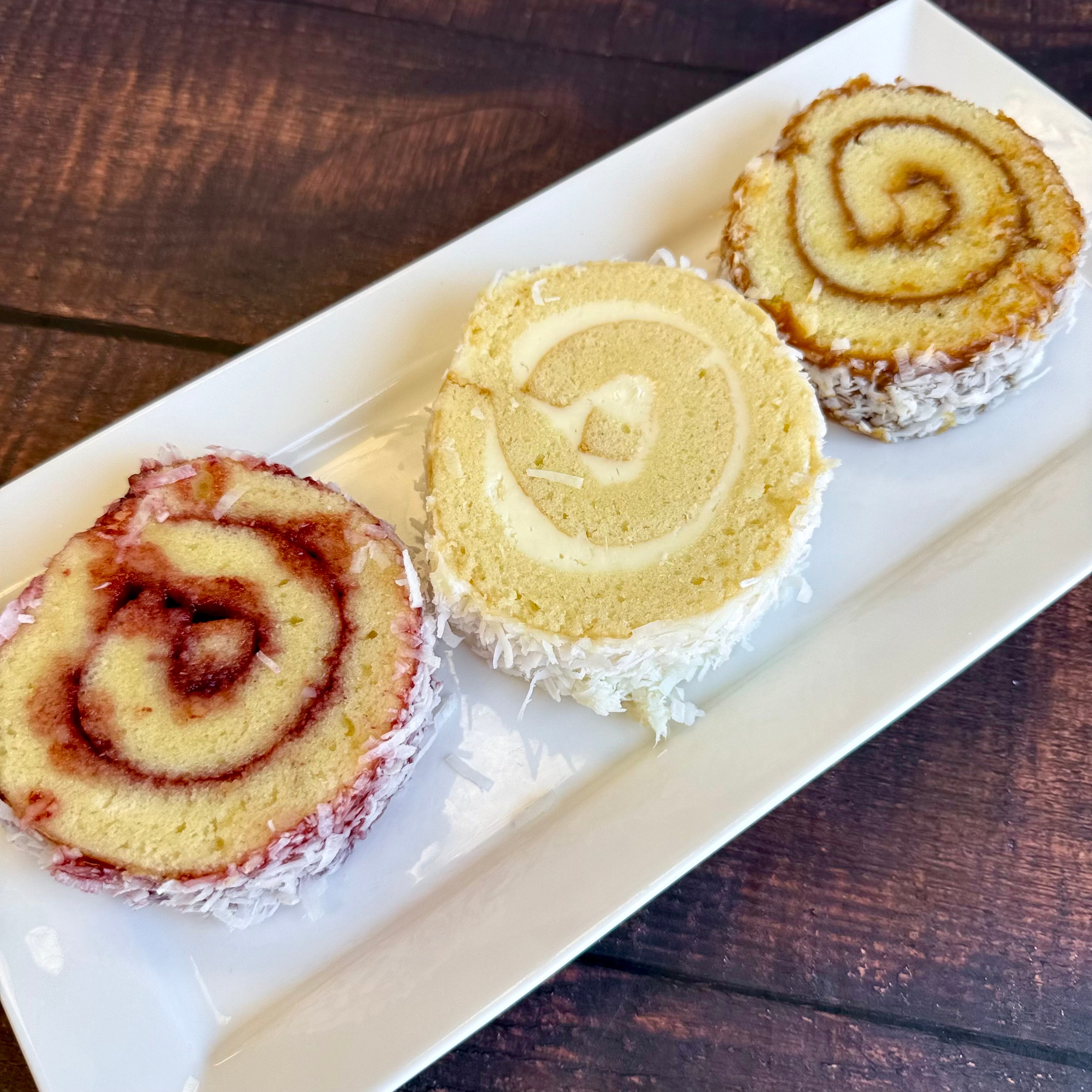 Trio of Niños Envueltos Swiss Roll