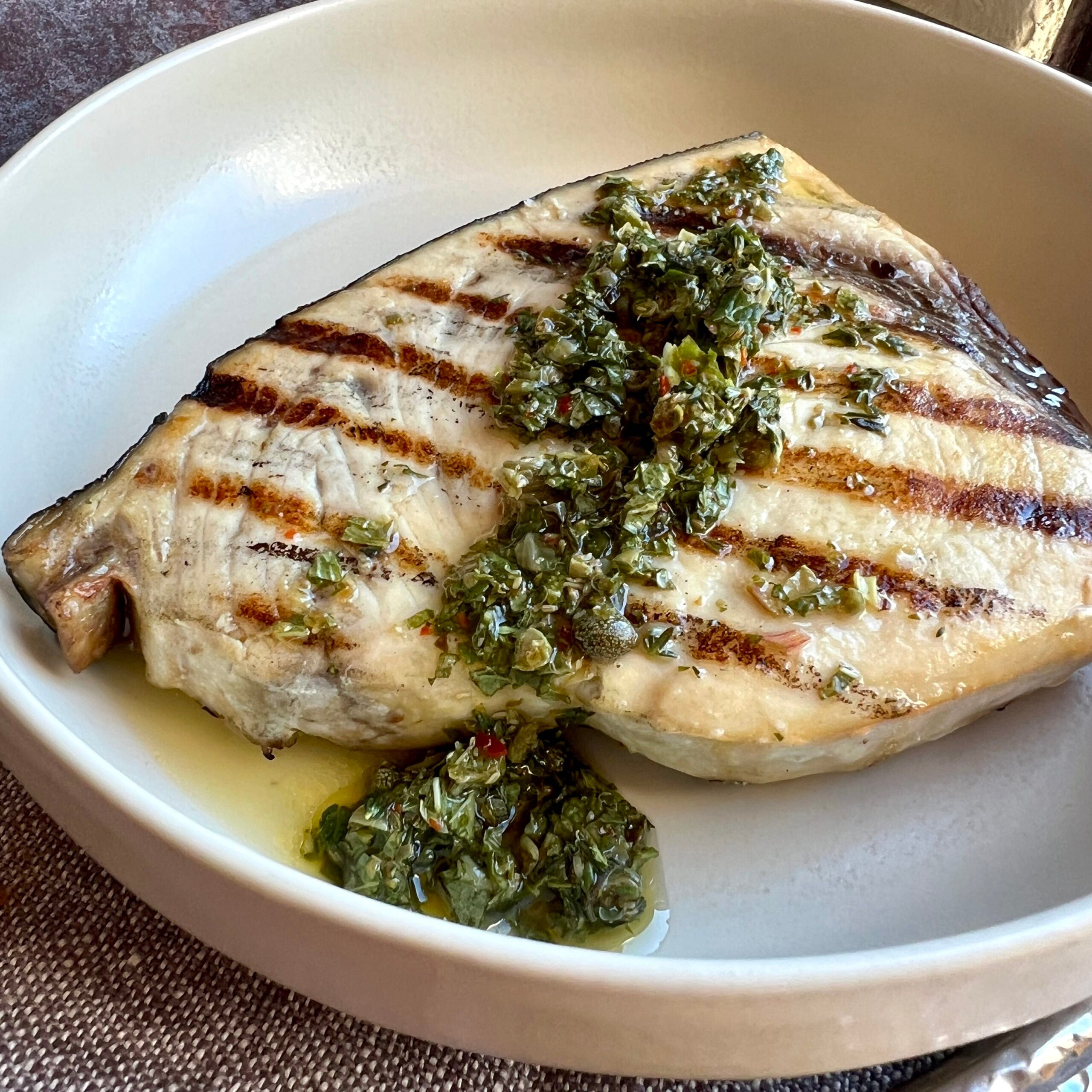 Grilled Swordfish with Asian Herb Chimichurri