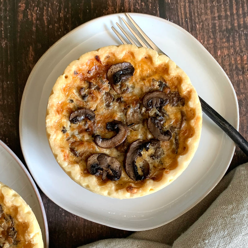 Wheat Free Over The Top Mushroom Quiche