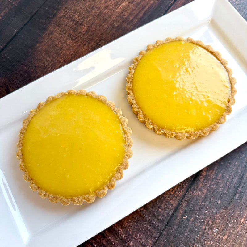Trio of Lemon Curd Tarts with Shortbread Crust