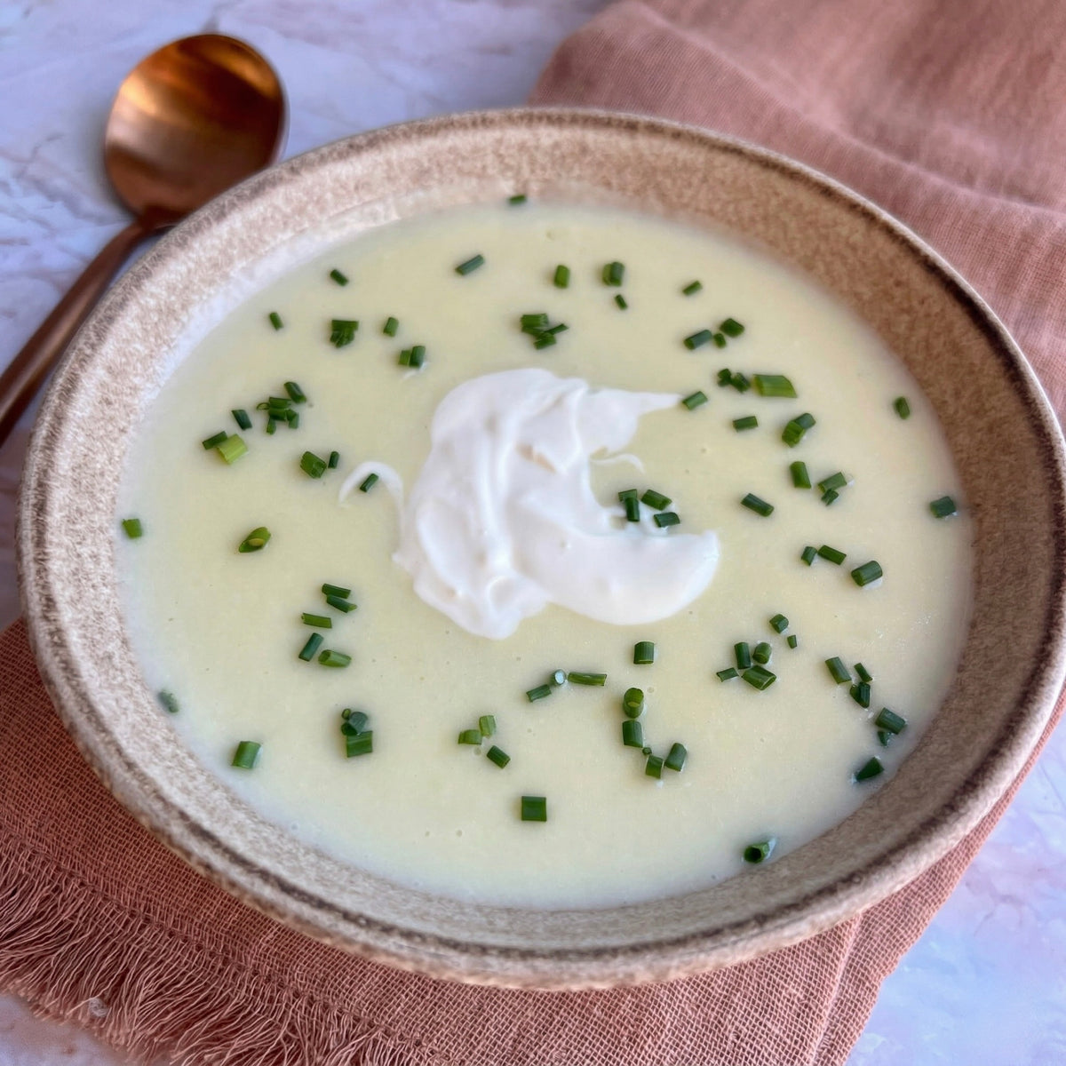 Classic Potato Leek Soup with Chives