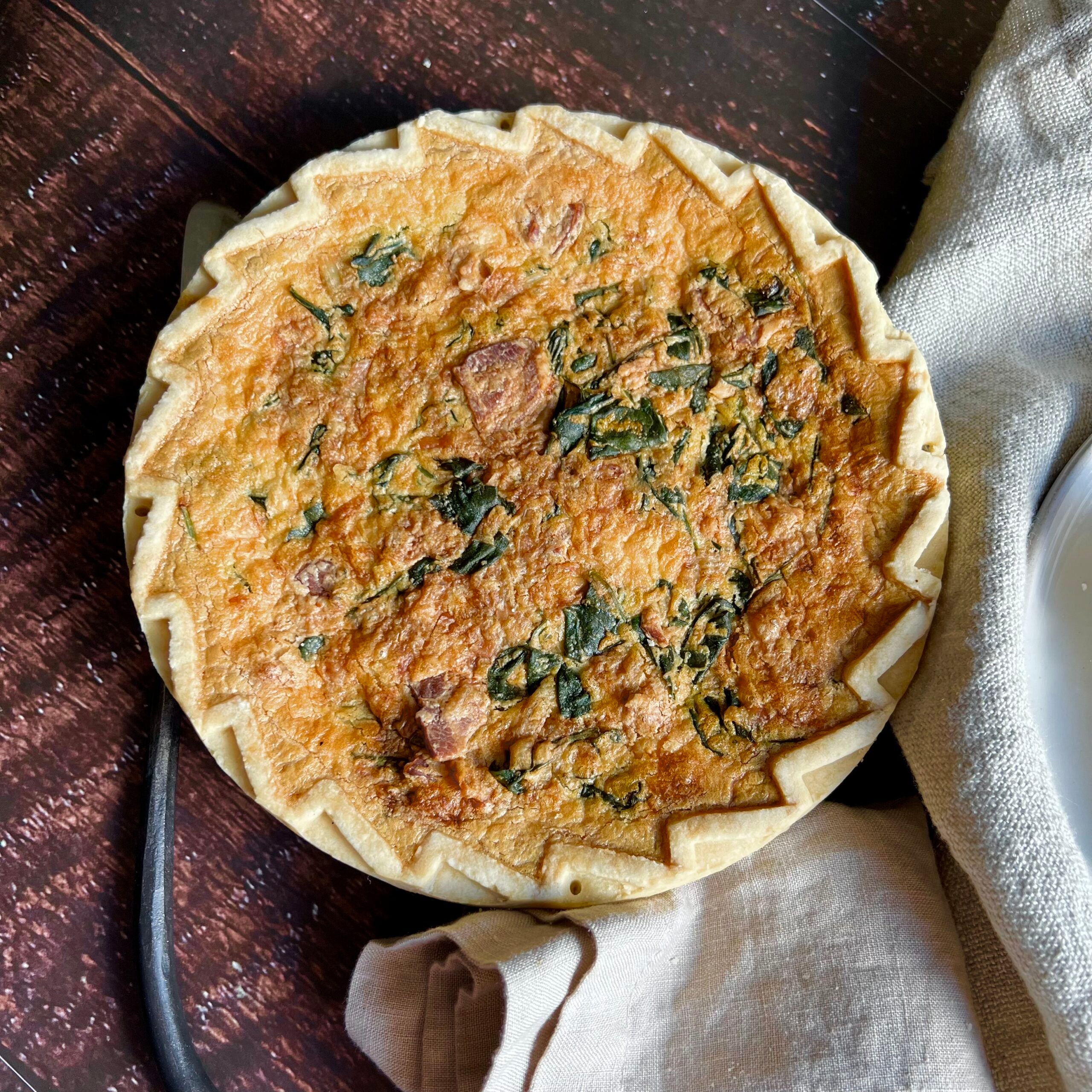 Spinach & Applewood Bacon Quiche