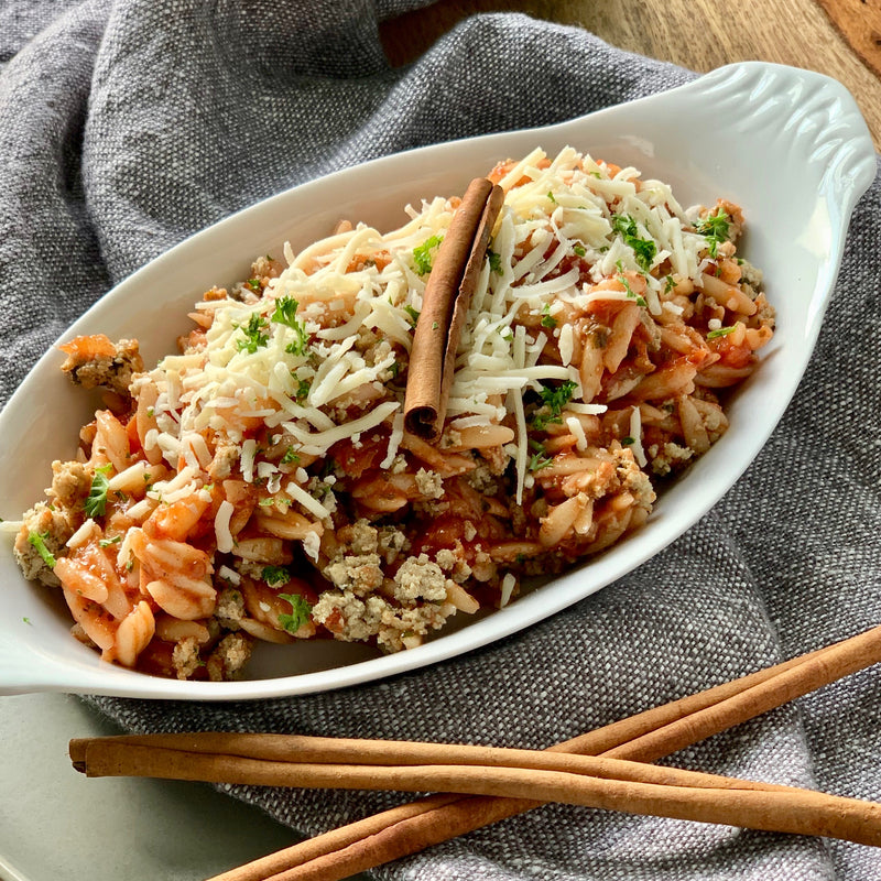 Greek Orzo Casserole with Turkey