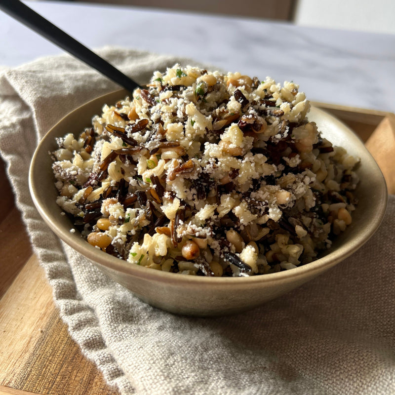 Wild and Brown Rice Medley with Orange and Pine Nuts