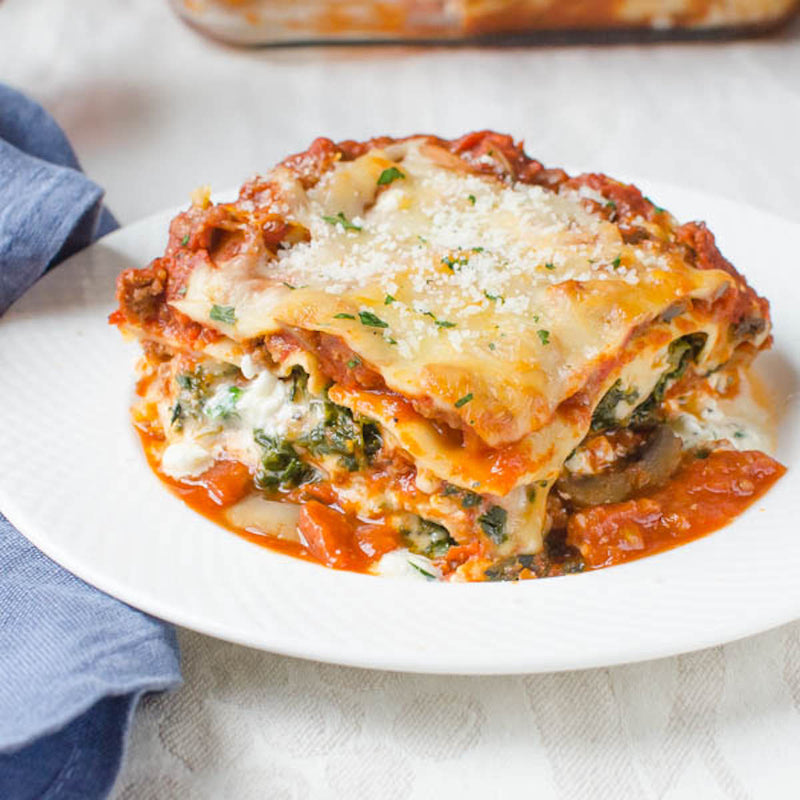 Spinach, Olive and Pesto Lasagna
