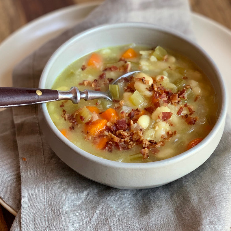 White Bean Soup with Applewood Bacon & Fresh Herbs