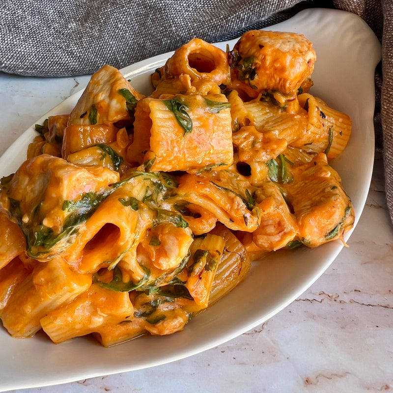 Spicy Tuscan Chicken Pasta Casserole