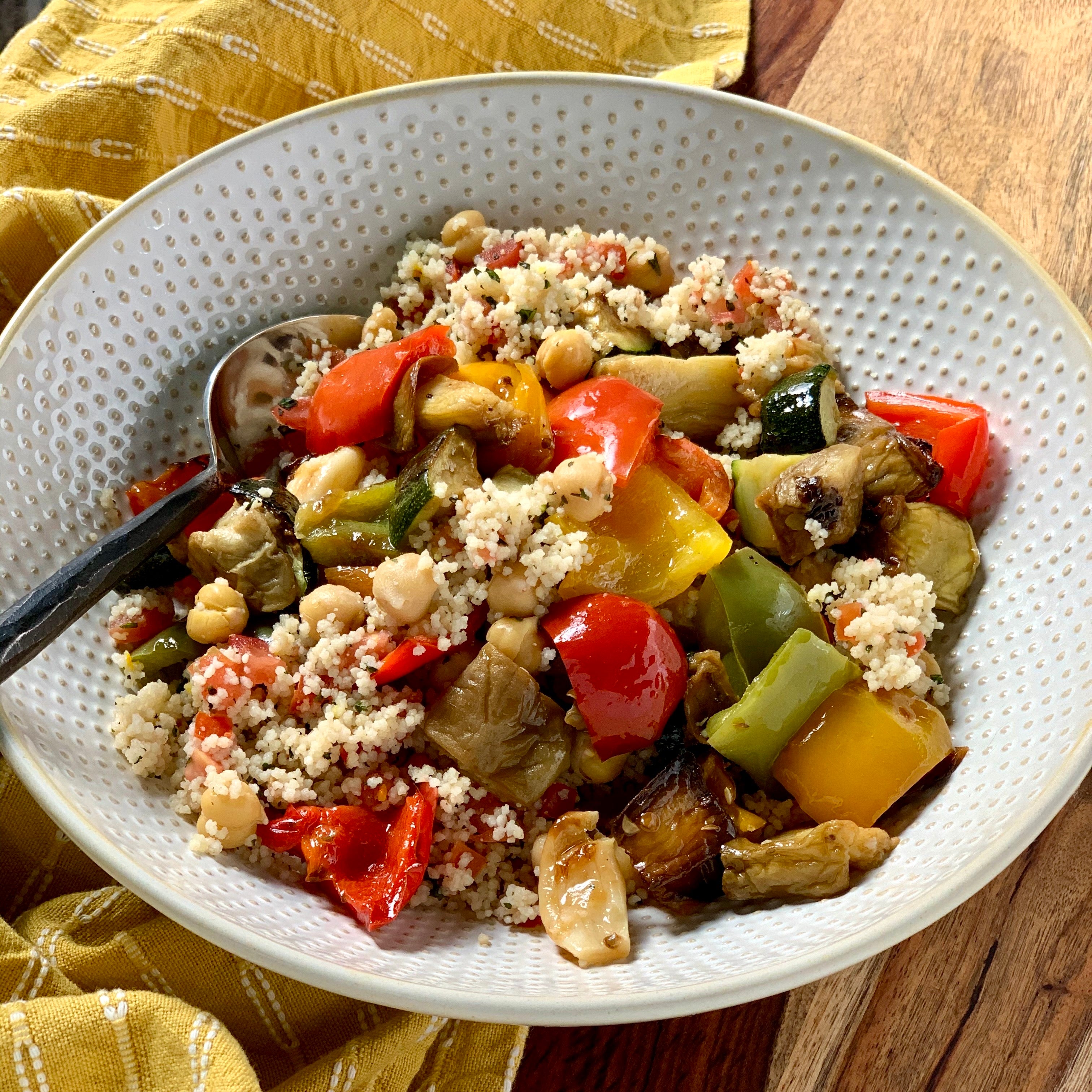 Saffron Vegetable & Chickpea Couscous