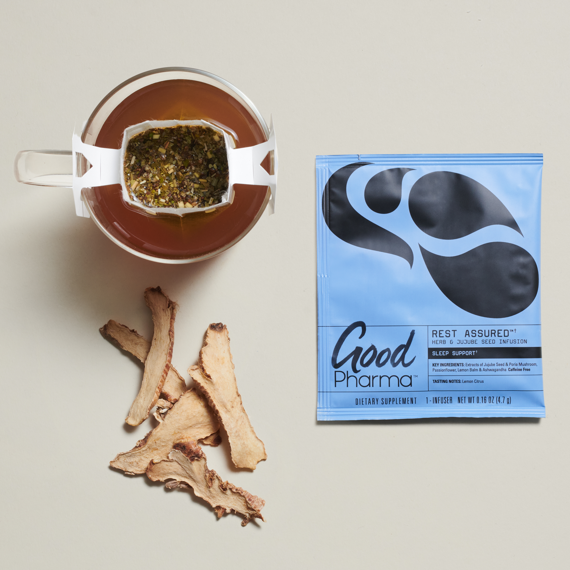 Good Pharma • Rest Assured • Mushroom & Jujube Seed Tea for Sleep Support
