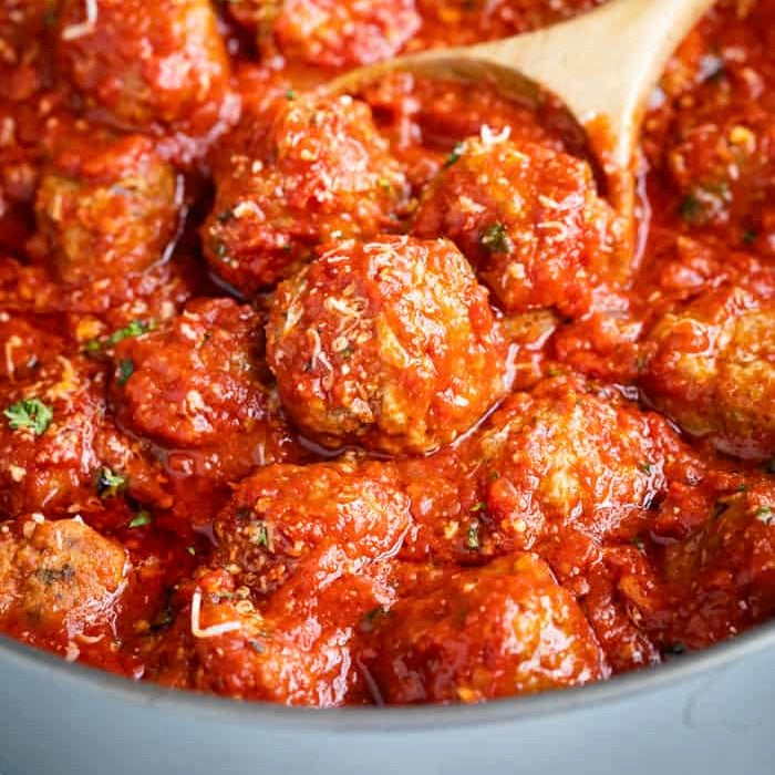 Beef Meatballs with Marinara Sauce