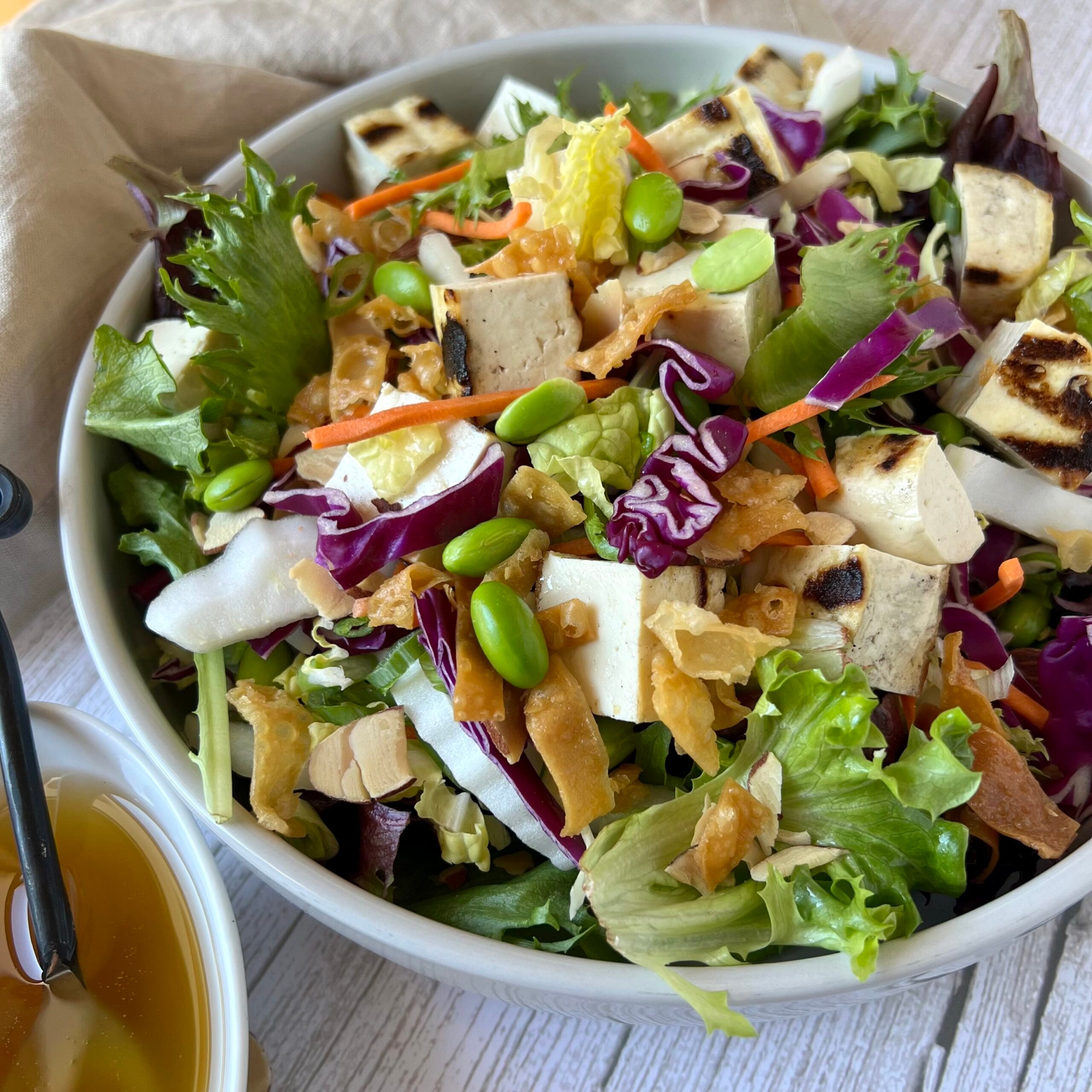 Asian Tofu Salad with Sesame Dressing