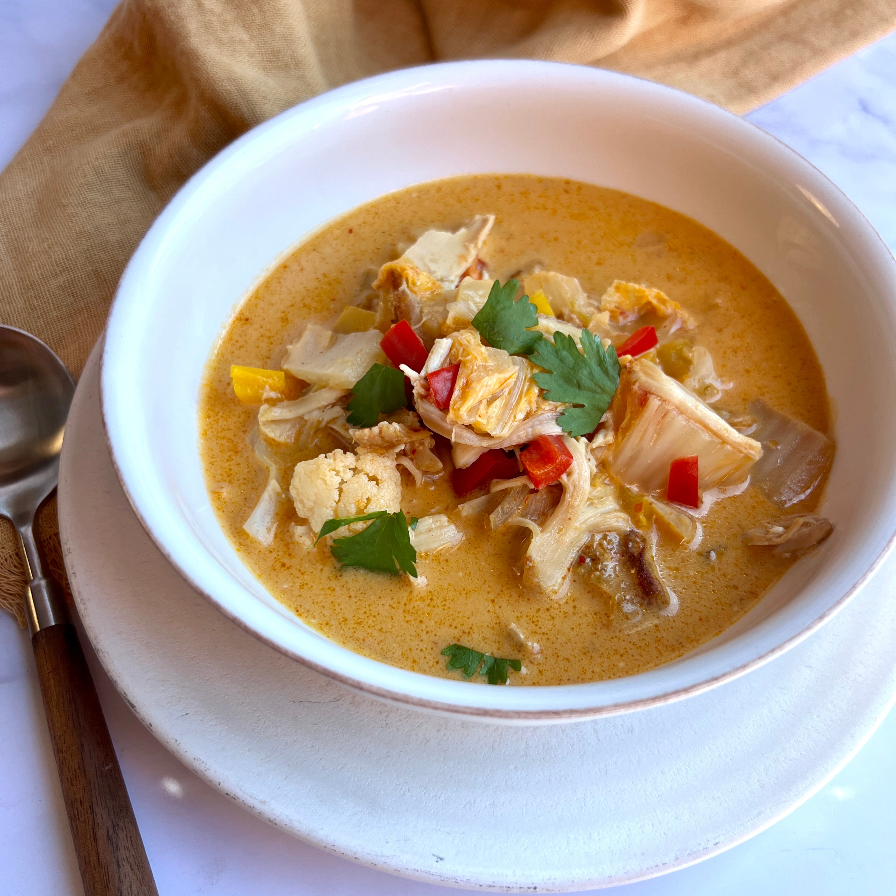 Thai Red Curry Chicken Soup