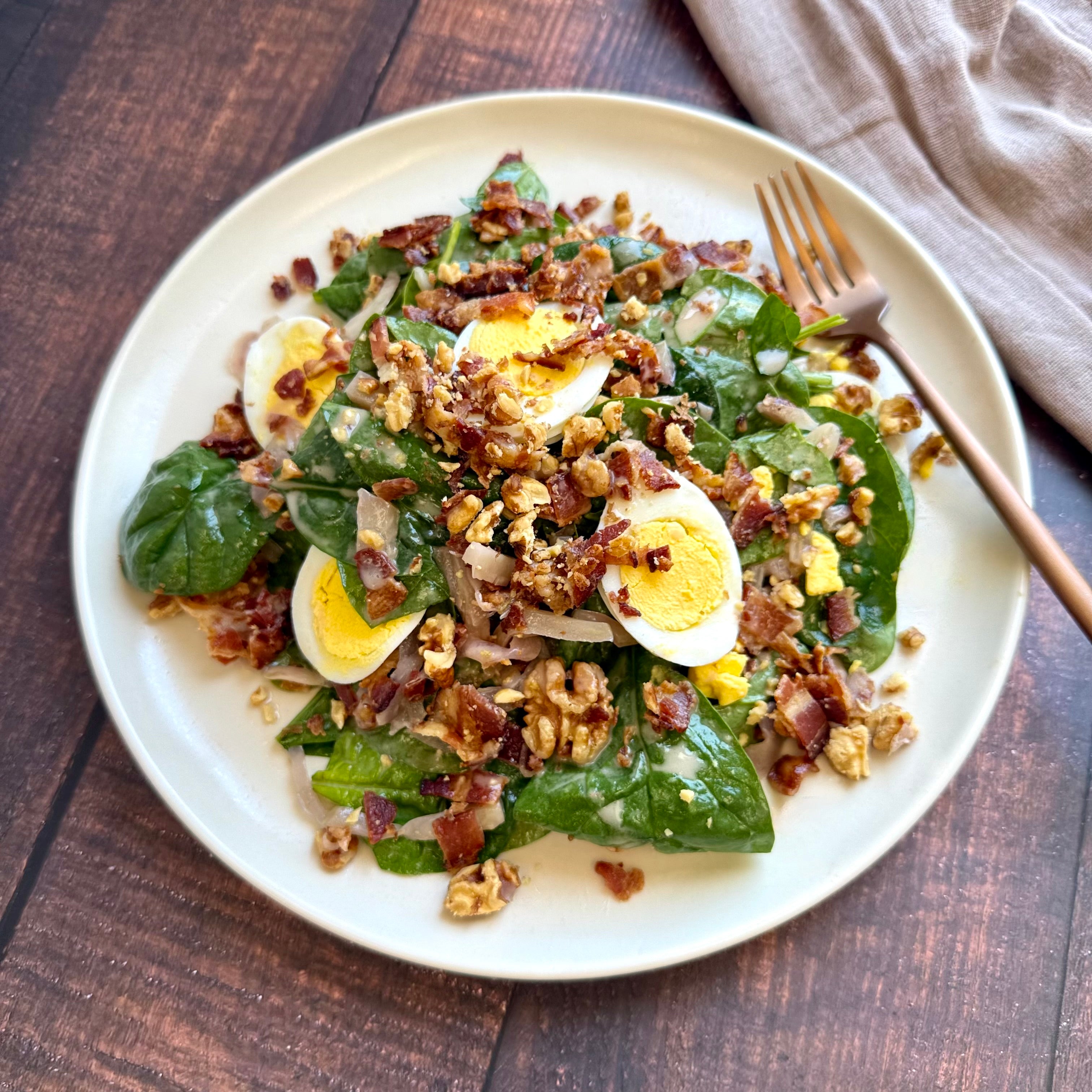 Spinach Salad with Honey Dijon Dressing