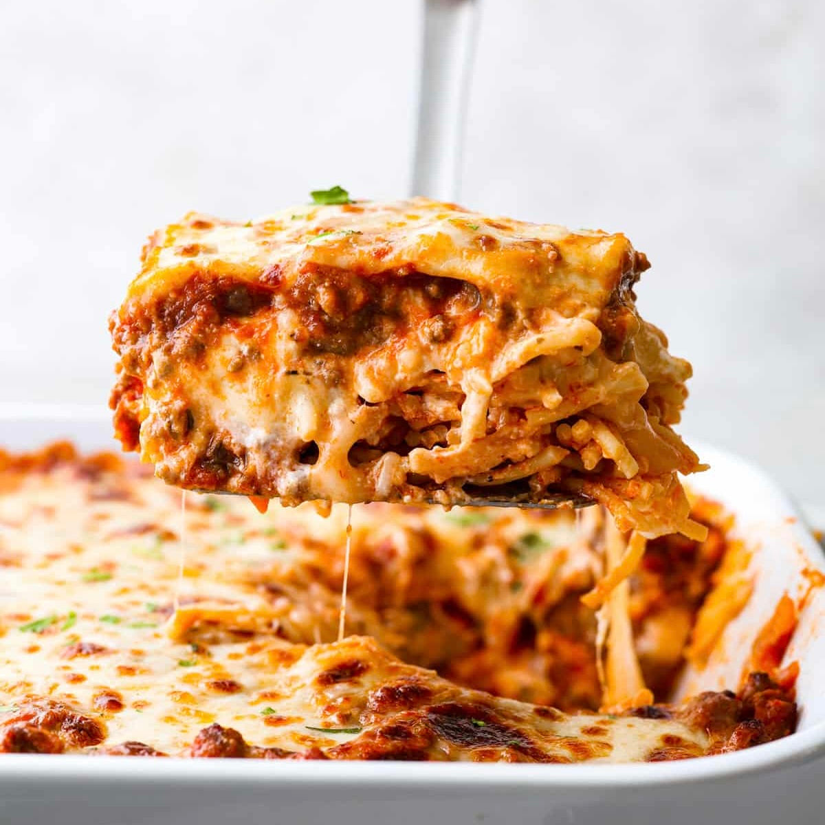 Sloppy Joe Spaghetti Pie