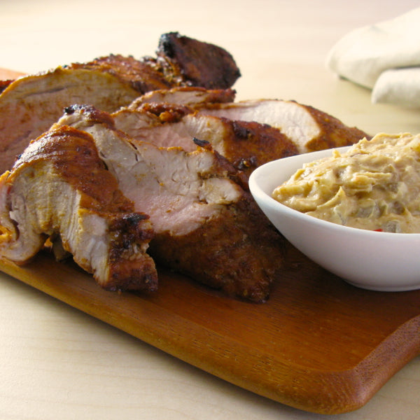 Roasted Pork Tenderloin with Indonesian Peanut Sauce